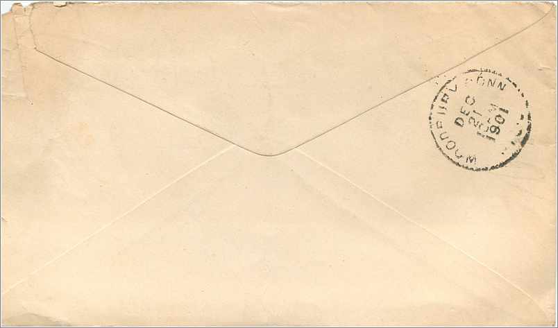 Lettre Cover Etats-Unis 2c Bradley Smith Co New Haven 1902 — Rückseite