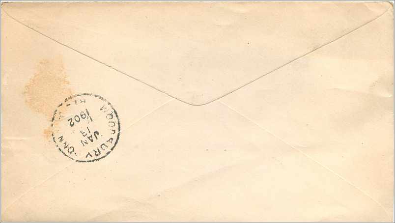 Lettre Cover Etats-Unis 2c Grocers Waterbury Conn — Back