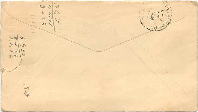 Lettre Cover Etats-Unis 2c Austin Nichols Grocers New York 1901 — Rückseite