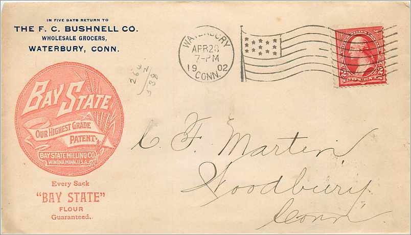 Lettre Cover Etats-Unis 2c Bay State Winona Minn 1902 Waterbury