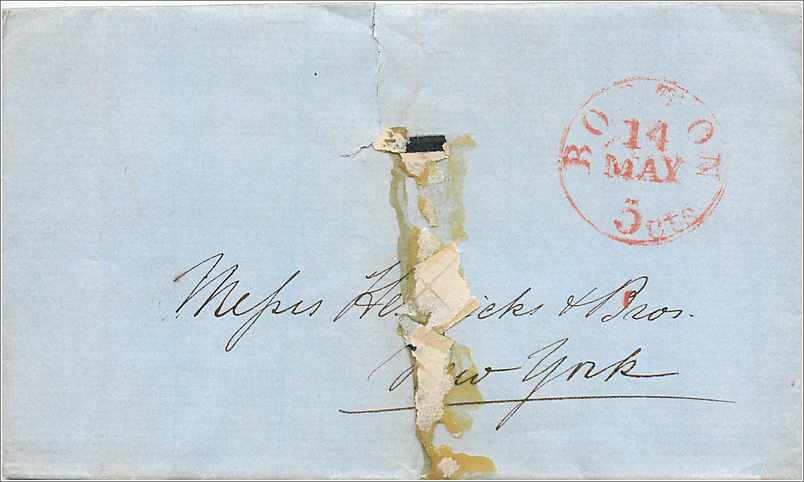 Lettre Cover Etats-Unis Colombus 1849