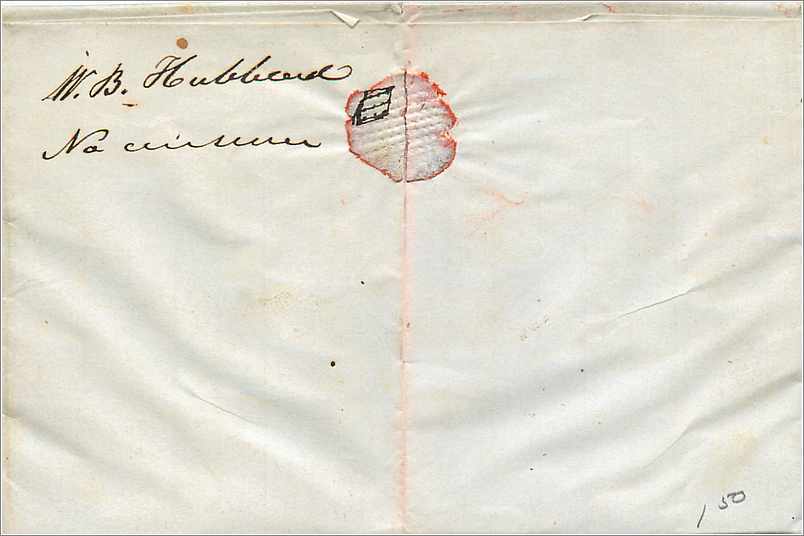 Lettre Cover Etats-Unis Wisconsn 1854 — Rückseite