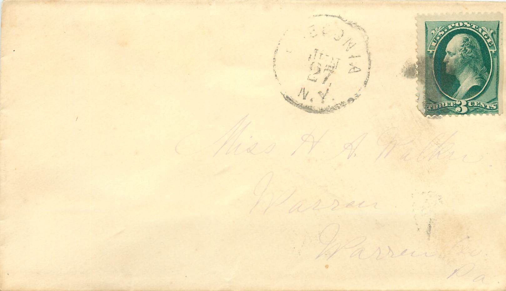 Lettre Cover Etats-Unis 3c 