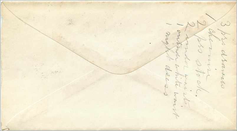 Lettre Cover Etats-Unis 3c  — Verso