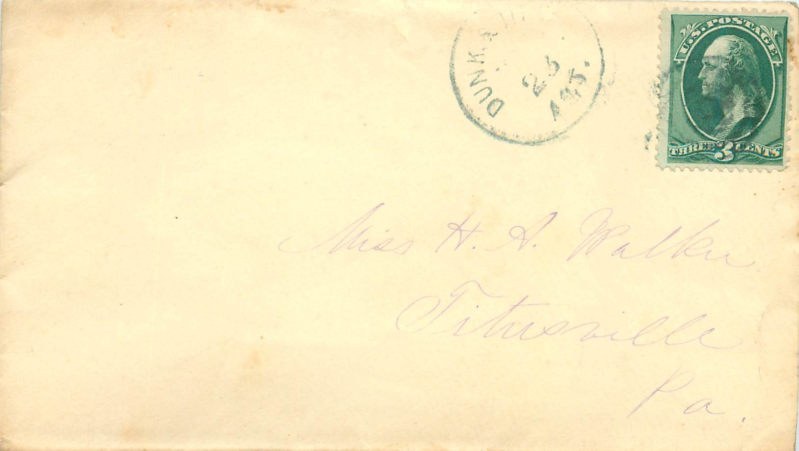 Lettre Cover Etats-Unis 3c 