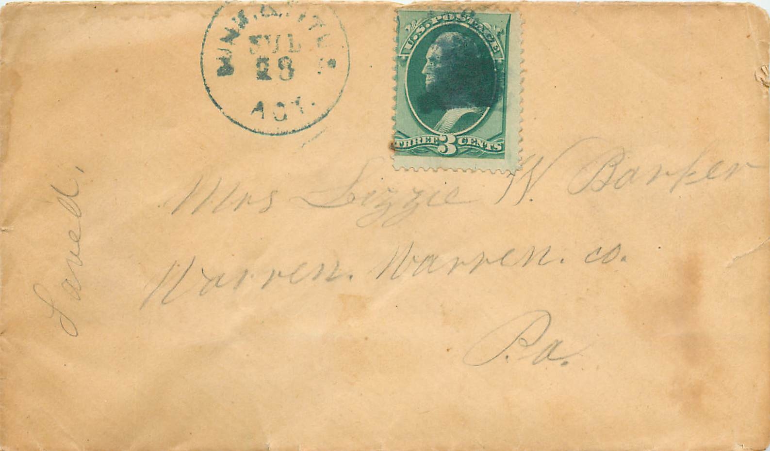 Lettre Cover Etats-Unis 3c 