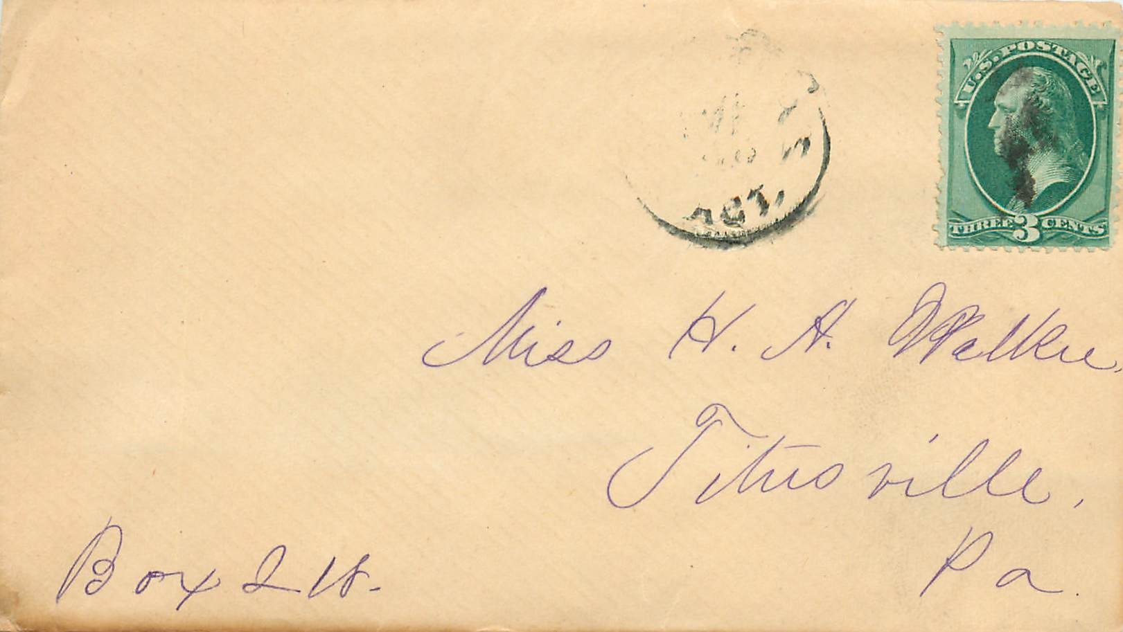 Lettre Cover Etats-Unis 3c 