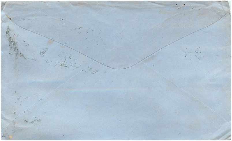 Carte postale à destination de West-Burytown, Massachusetts — Boston, Massachusetts, 5 novembre 1864 — timbre vert de 3 cents — Rückseite