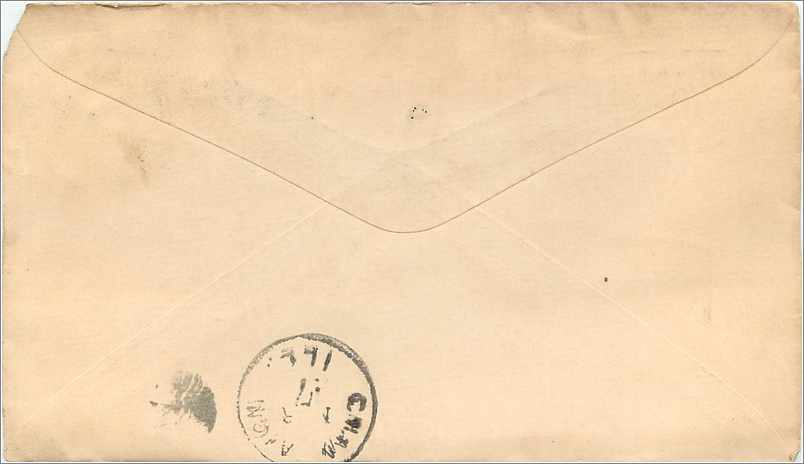 Lettre Cover Etats-Unis Stationary Monticello Ill 1883 — Verso