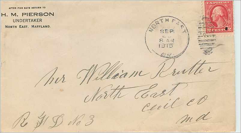 Lettre Cover Etats-Unis 2c Northfast 1915