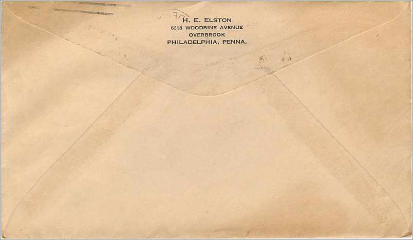 Lettre Cover Etats-Unis 2c + Christmas label 1925 Philadelphia — Back