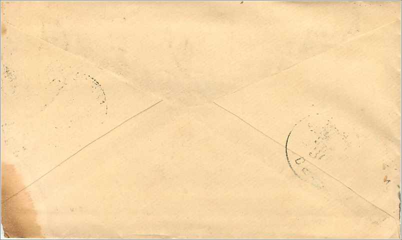 Lettre Cover Etats-Unis 3c New York Allen — Back