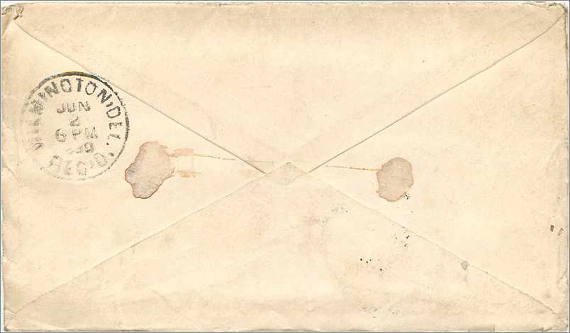 Lettre Cover Etats-Unis 2c Philadelphia 1890 — Rückseite
