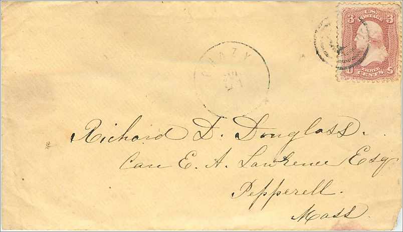 Lettre Cover Etats-Unis 3c Chazy to Pepperell 
