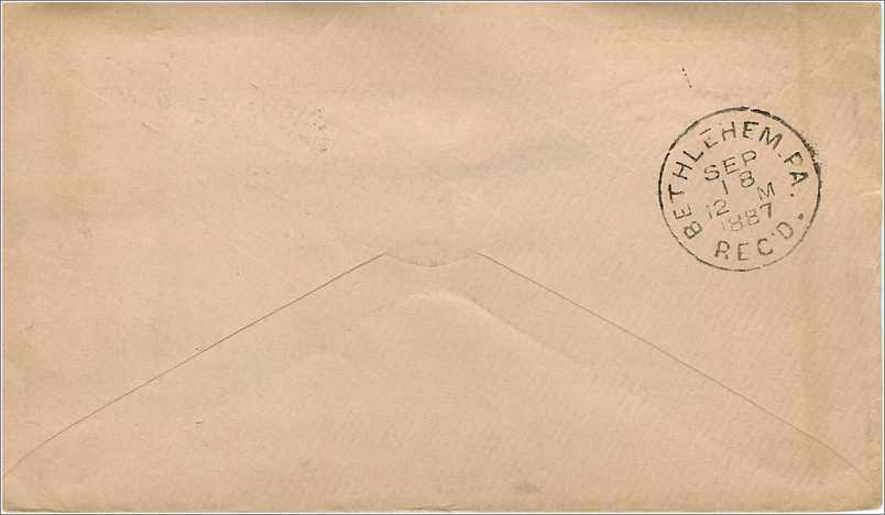 Lettre Cover Etats-Unis 2c Middleton 1887 — Rückseite