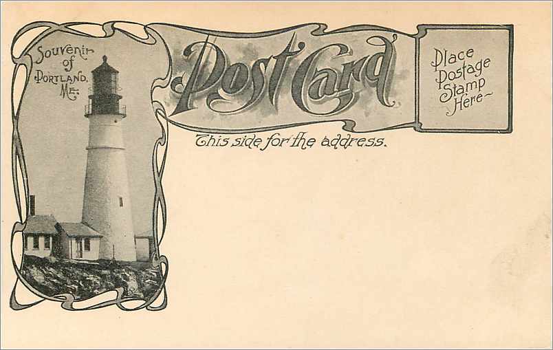 CPA Canoeing the Presump Scott Phare Portland Lighthouse — Back
