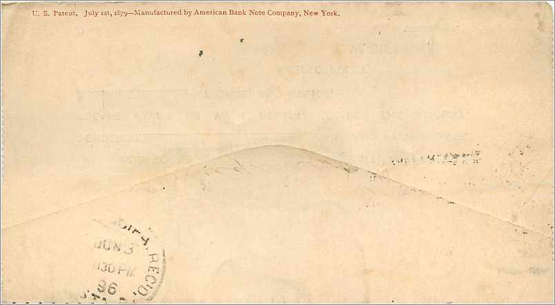 Lettre Cover Etats-Unis 2c to Leity 1896 — Verso