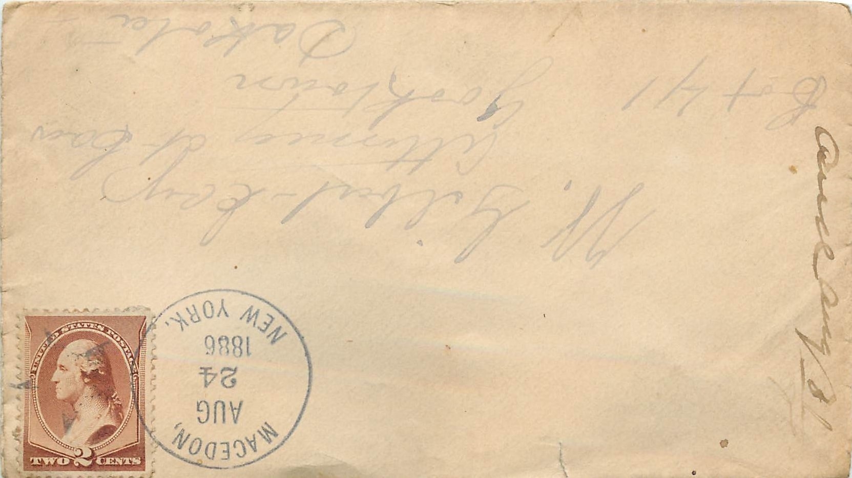 Lettre Cover Etats-Unis 2c Macedon 1886 to Dakota