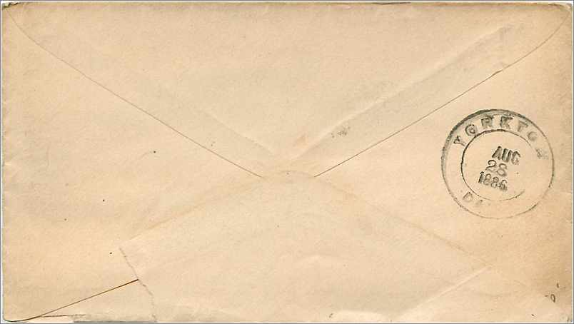 Lettre Cover Etats-Unis 2c Macedon 1886 to Dakota — Rückseite