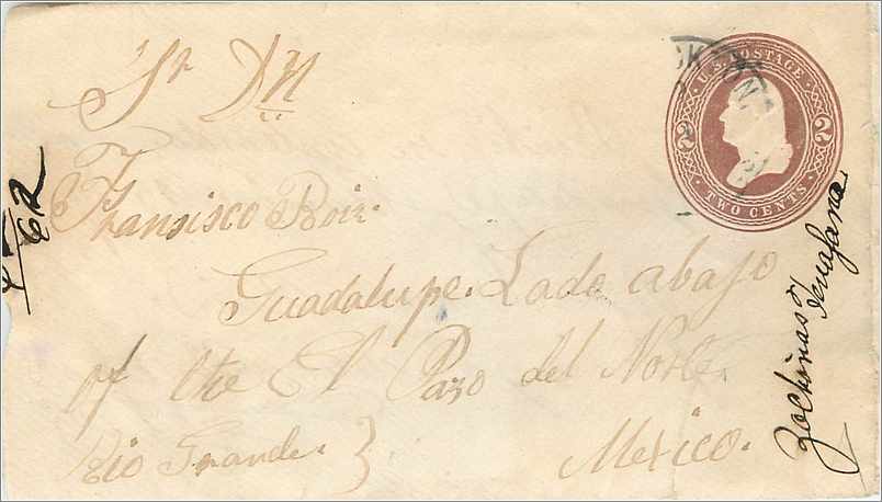 Lettre Cover Etats-Unis Stationary 2c to Mexico