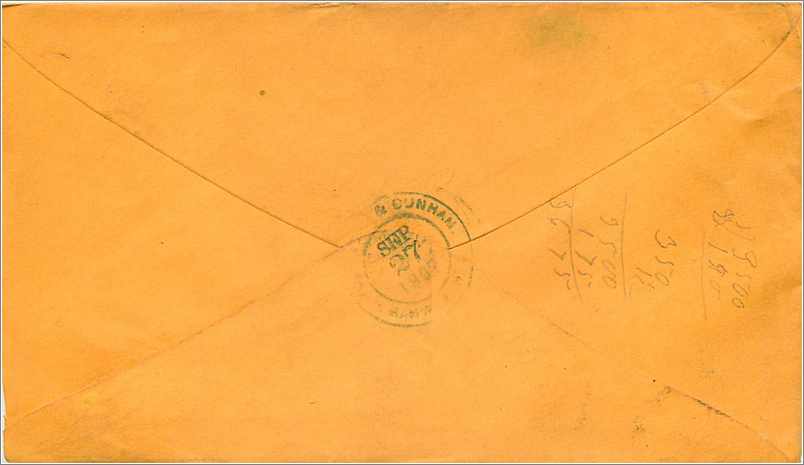 Lettre Cover Etats-Unis 3c Rahway to Hartofrd 1887 — Verso