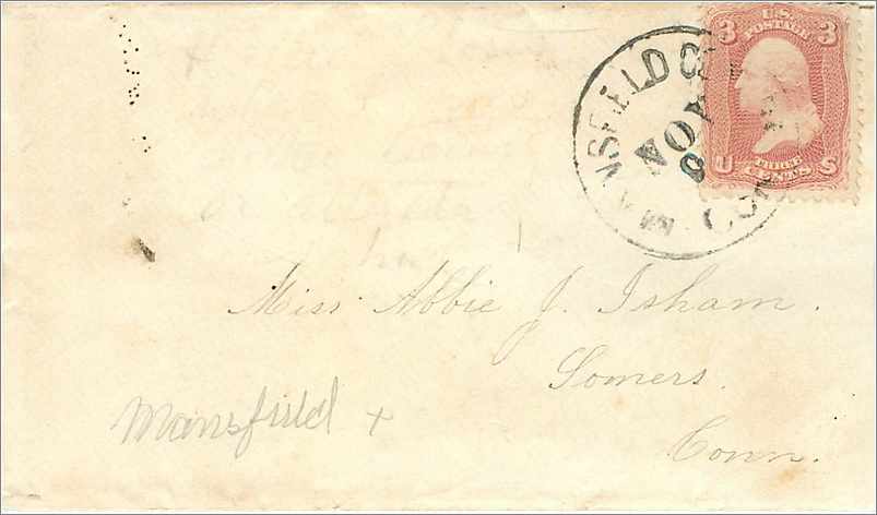 Lettre Cover Etats-Unis 3c Mansfirld