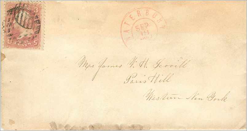 Lettre Cover Etats-Unis 3c Waterbury