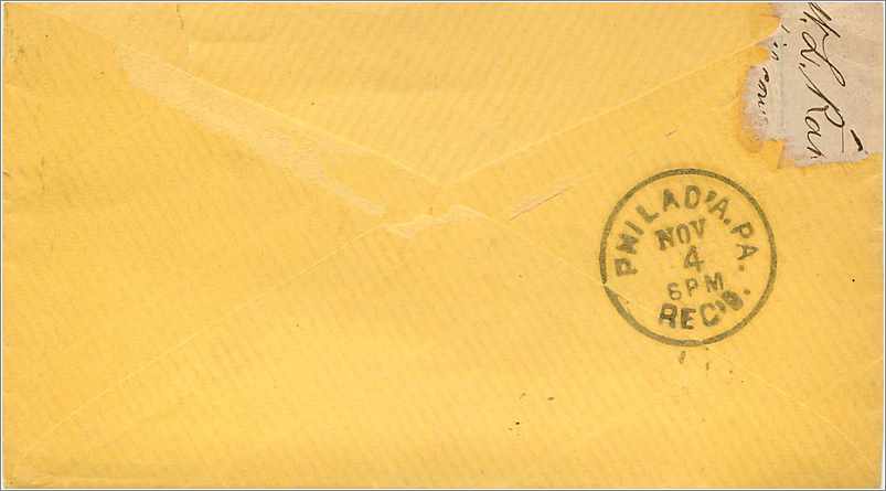 Lettre Cover Etats-Unis 3c 1880 — Rückseite