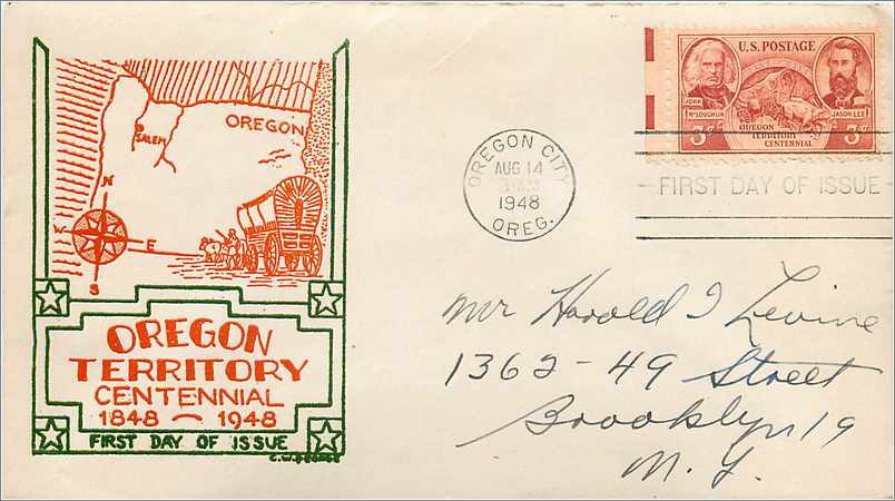 Lettre Cover Etats-Unis FDC Oregon Territory 14 AUG 1948