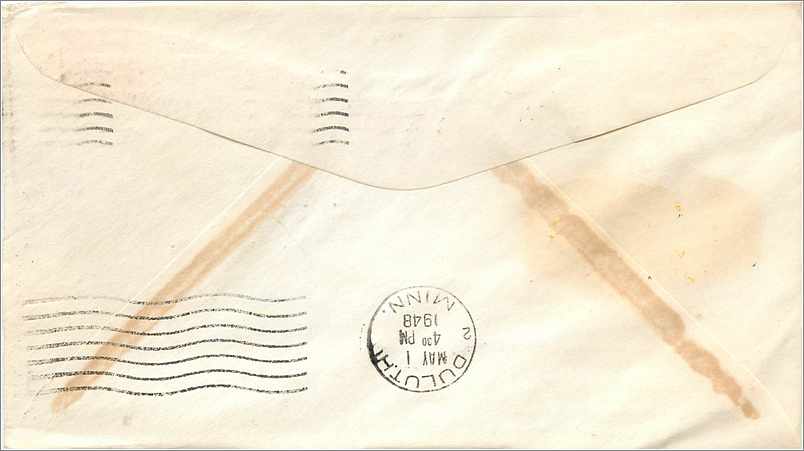 Lettre Cover Etats-Unis MAY 1948 Wisconsin Vache Cheese Fromage Barabo — Rückseite