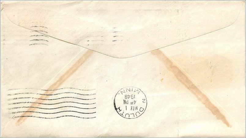 Lettre Cover Etats-Unis MAY 1948 Wisconsin Vache Cheese Fromage Barabo — Rückseite