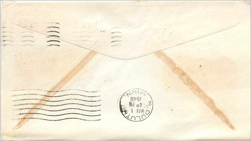 Lettre Cover Etats-Unis MAY 1948 Wisconsin Vache Cheese Fromage Barabo — Verso