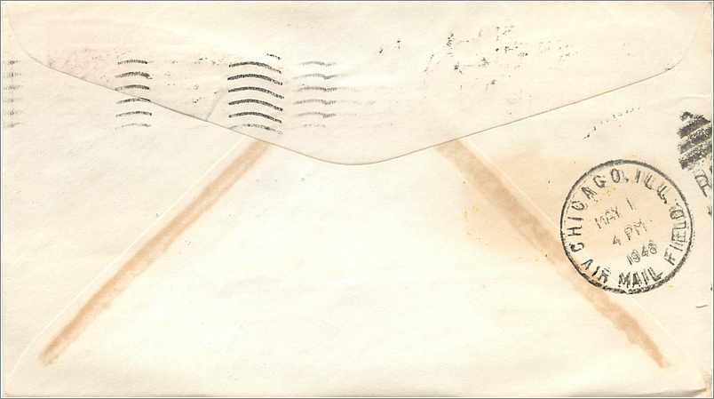 Lettre Cover Etats-Unis MAY 1948 Wisconsin Vache Cheese Fromage Barabo — Rückseite