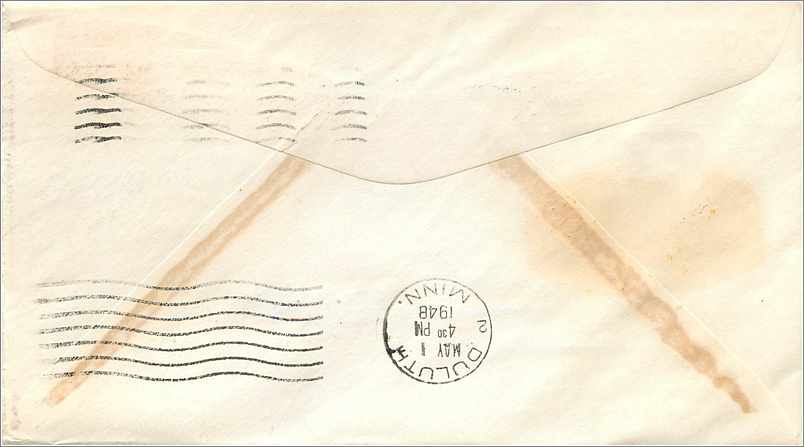 Lettre Cover Etats-Unis MAY 1948 Wisconsin Vache Cheese Fromage Barabo — Rückseite