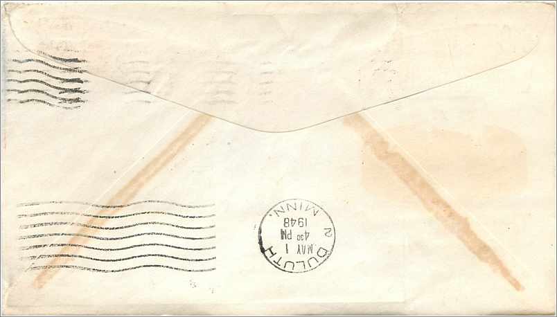 Lettre Cover Etats-Unis MAY 1948 Wisconsin Vache Cheese Fromage Barabo — Rückseite