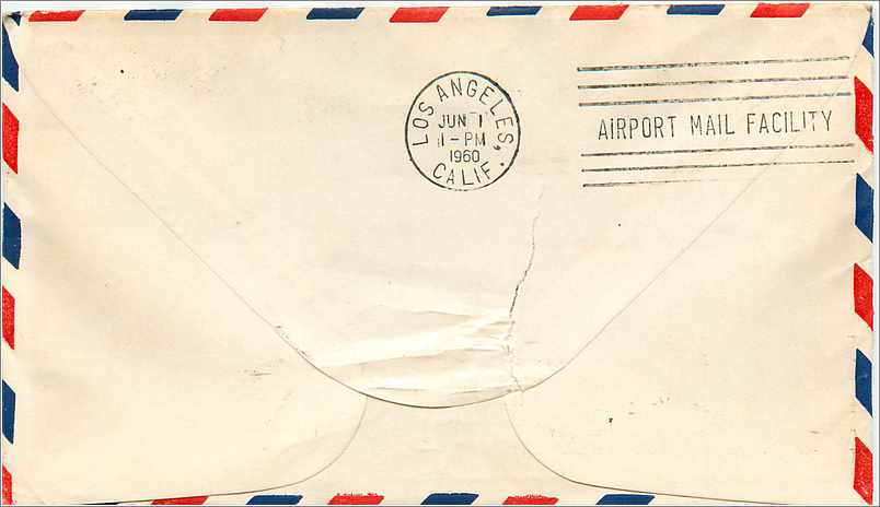 Lettre Cover Etats-Unis  Jet mail Service Seattle 1960 — Rückseite