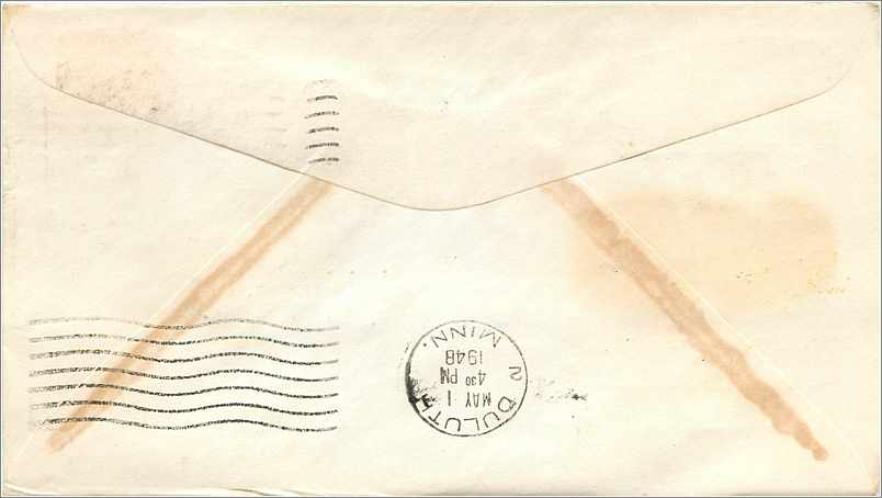 Lettre Cover Etats-Unis Wisconsin Vache Cheese Fromage 1948 Barabo — Rückseite