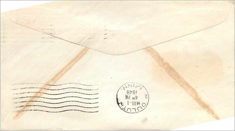 Lettre Cover Etats-Unis Wisconsin Vache Cheese Fromage 1948 Barabo — Rückseite