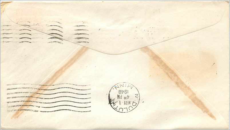 Lettre Cover Etats-Unis Wisconsin Vache Cheese Fromage 1948 Barabo — Rückseite