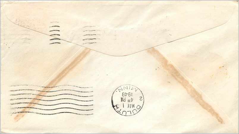 Lettre Cover Etats-Unis Wisconsin Vache Cheese Fromage 1948 Barabo — Rückseite
