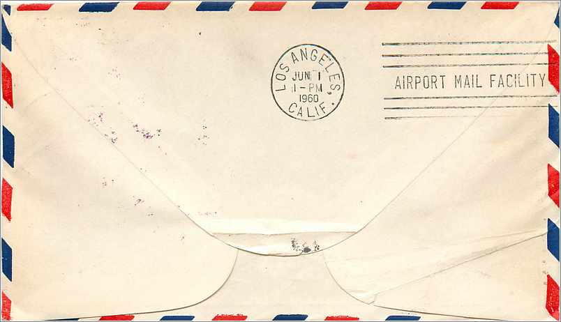 Lettre Cover Etats-Unis Jet Mail AM 13 Seattle 1960 — Rückseite