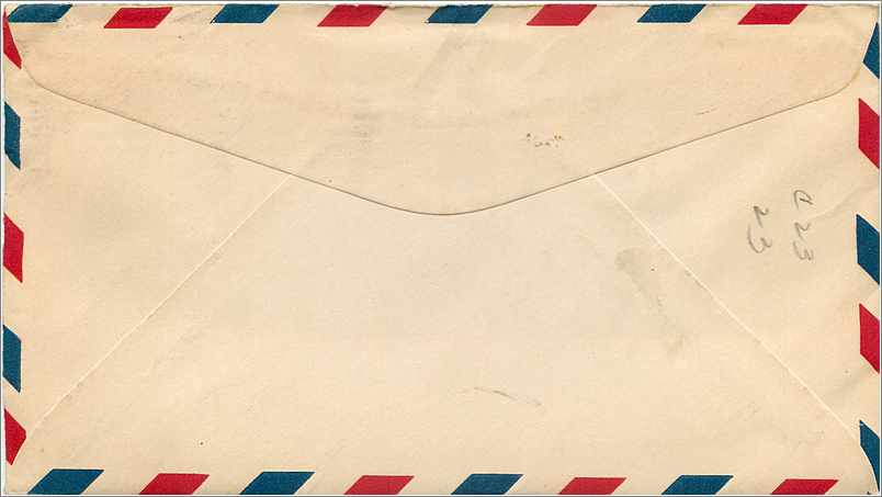 Lettre Cover Etats-Unis Flight New York 1941 — Rückseite