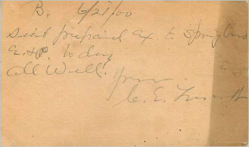 Lettre Cover Etats-Unis Stationary 1900 to Berwick — Back