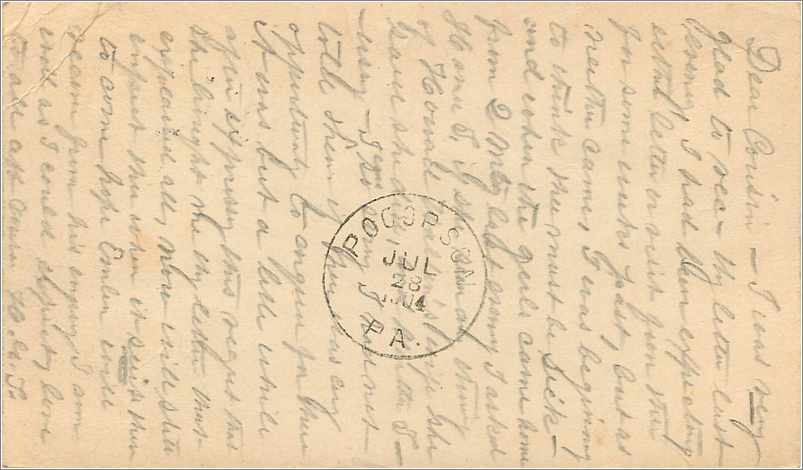 Lettre Cover Etats-Unis Mc Kinley West Cro 1904 — Rückseite