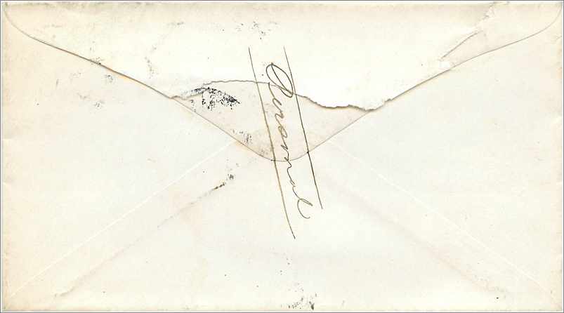 Lettre Cover Etats-Unis 3c Leavenworth — Rückseite