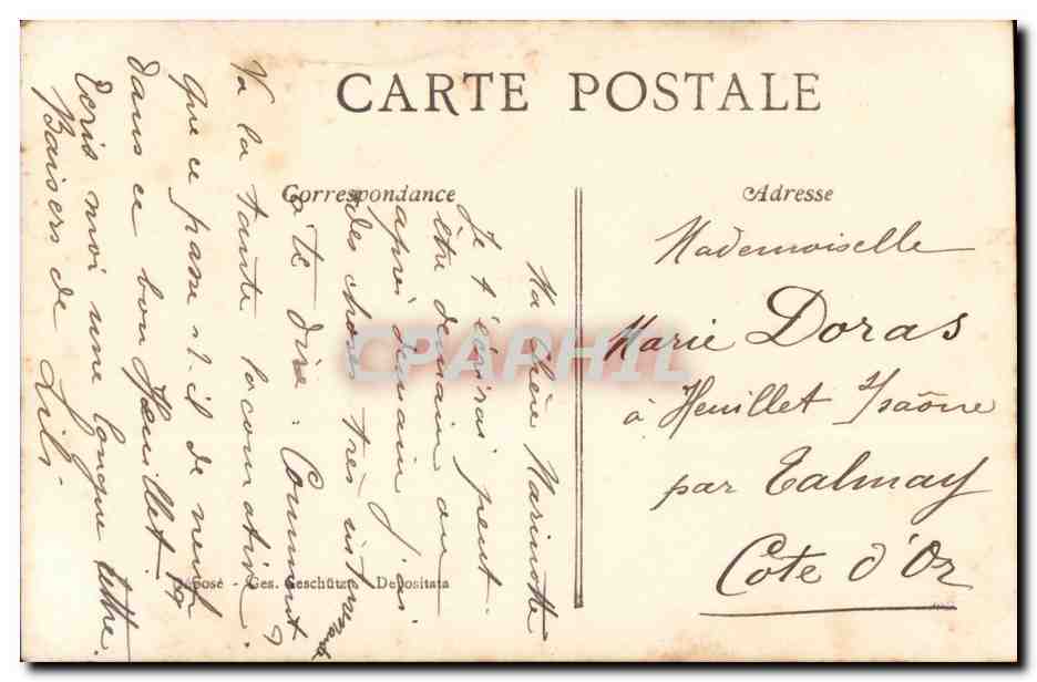 CPA FAntaisie Homme Je vide cette coupe ou mousse l'esperance (militaria) — Rückseite