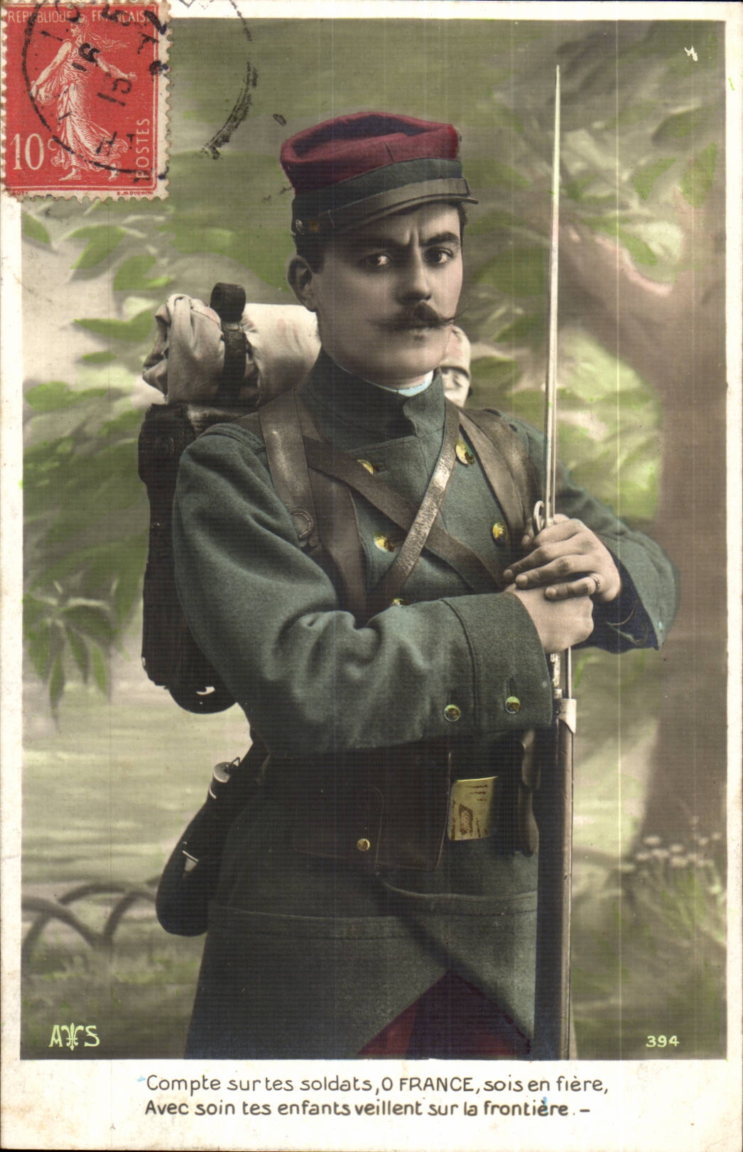 CPA FAntaisie Compte sur tes soldats O France (militaria)