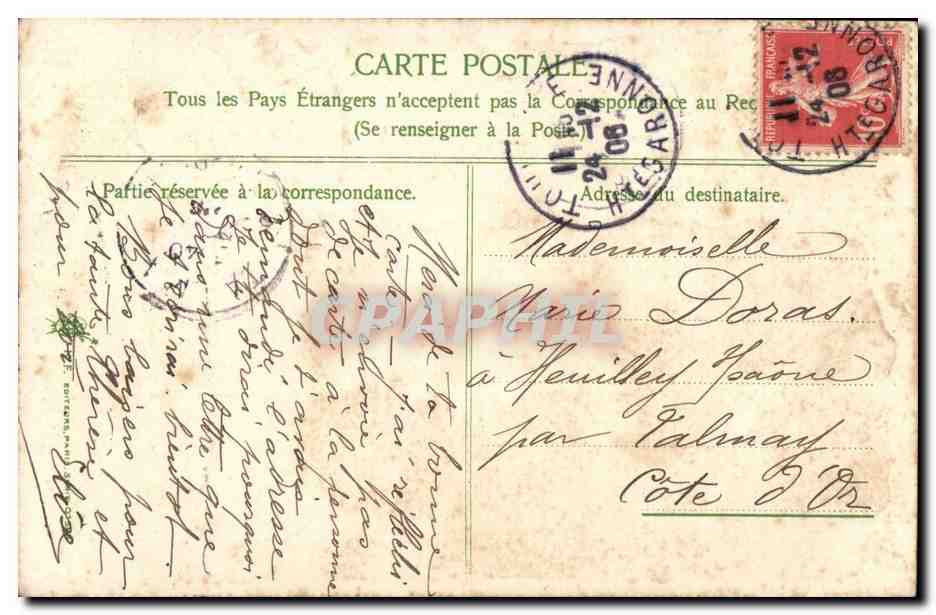 CPA FAntaisie Heureux Noel — Rückseite