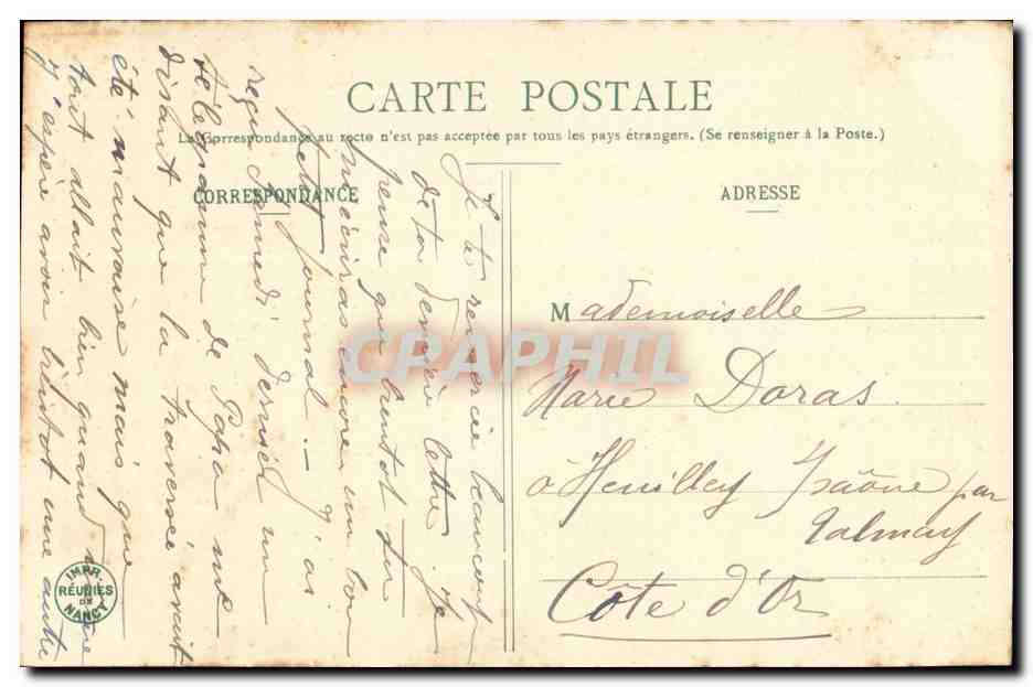 Marguerite — Langage des Fleurs — Édition Bergeret — Verso