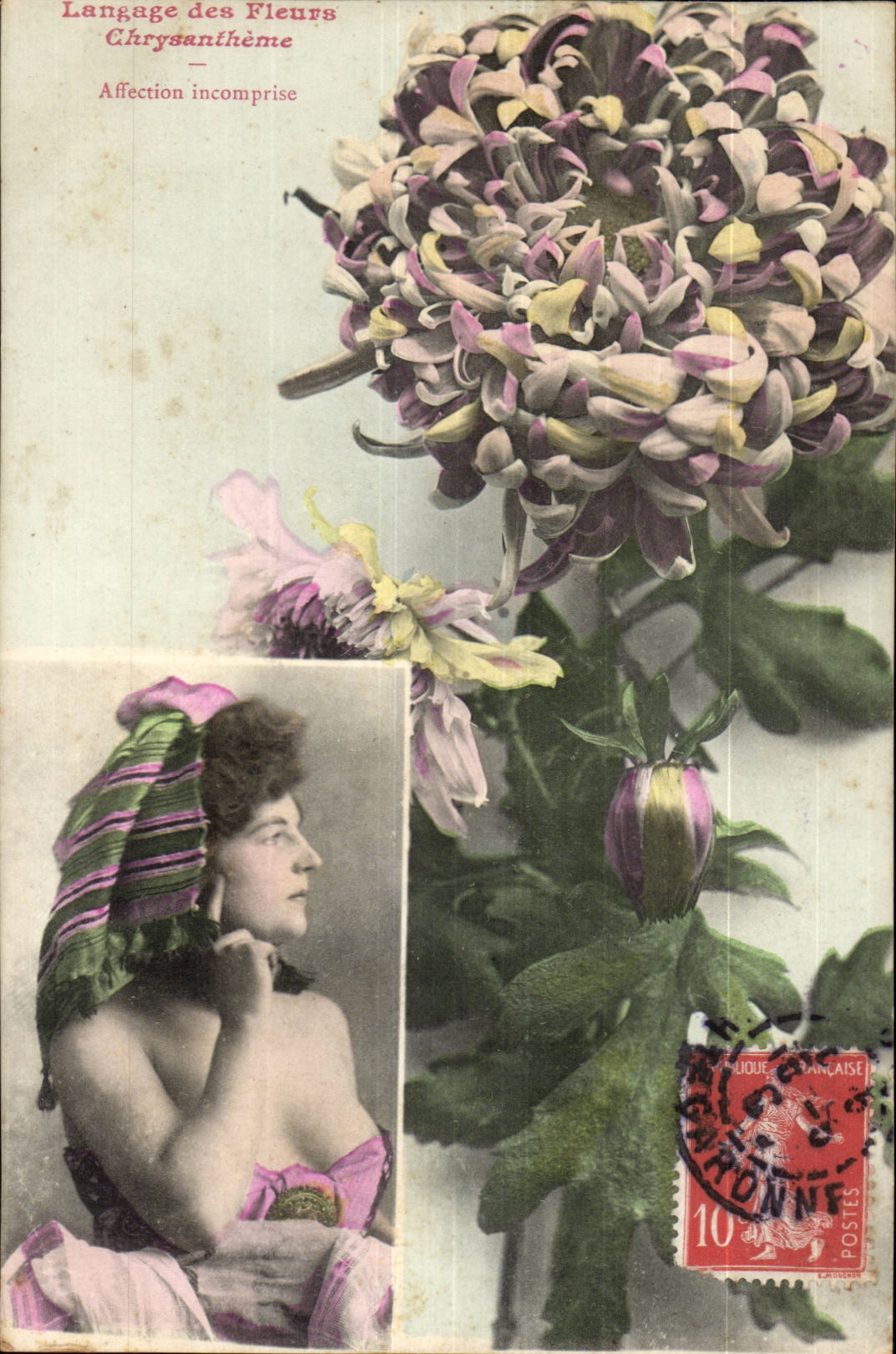 Langage des Fleurs — Chrysanthème — Affection in comprise — Éditeur : J. L. B. (Nancy)